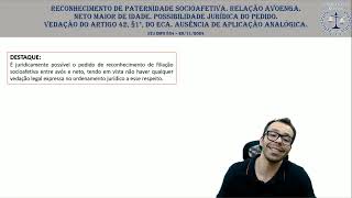 STJ INFO 834 paternidade socioafetiva e adoção [upl. by Suellen]