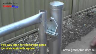 Gate Latch 2 way for round pipe and square [upl. by Aihsoem353]