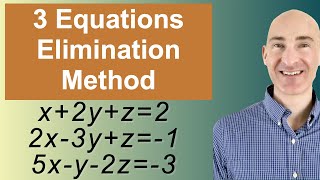 Solving Systems of 3 Equations Elimination [upl. by Thad]