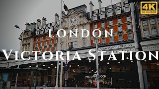 London Victoria Station Walk Through England 4K [upl. by Enelez]