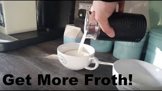 How to Get More Froth from Your Nespresso Coffee Aeroccino  Nespresso tips and help [upl. by Carie157]