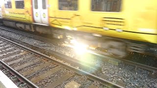 Merseyrail 507 009 making arcs at Birkdale station [upl. by Eanar]