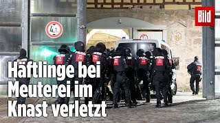 Gefängnismeuterei Polizei stürmt Knast in Thüringen  JVA Untermaßfeld [upl. by Yetnom]